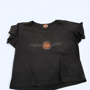 Black Harley Davidson baby tee